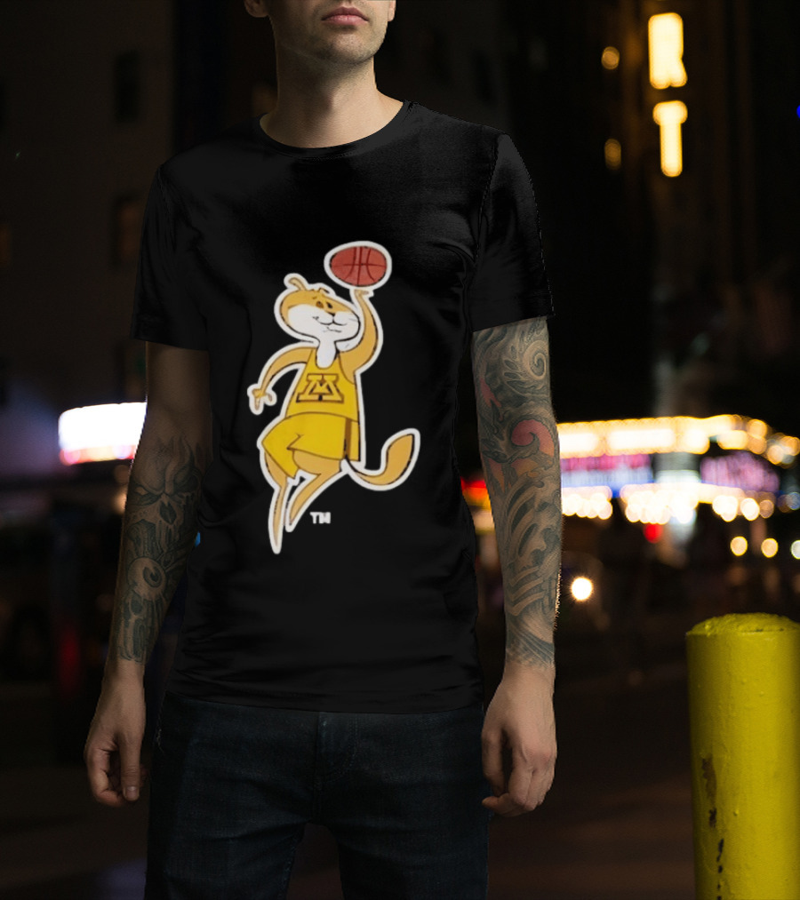 Minnesota Gophers Basketball Mascot Slam Dunk T-Shirt