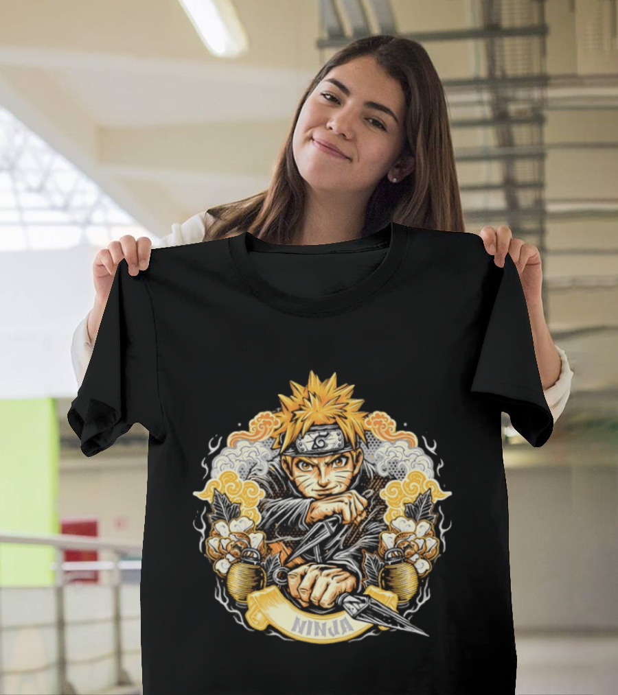 Ninja Naruto Uzumaki Kunai Warrior T-Shirt