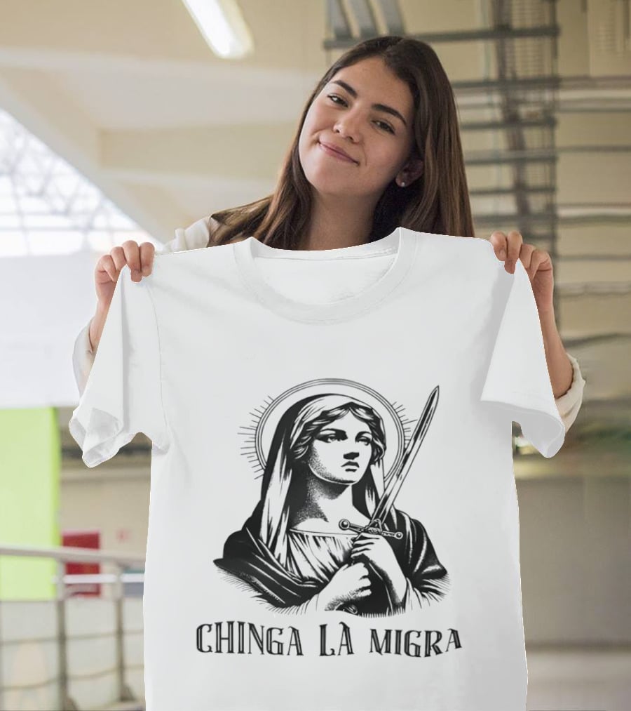 Chinga La Migra Political Abolition Message T-Shirt