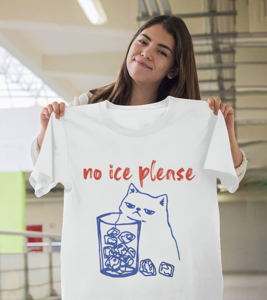 No Ice Please Cat Anti ICE Political T-Shirt