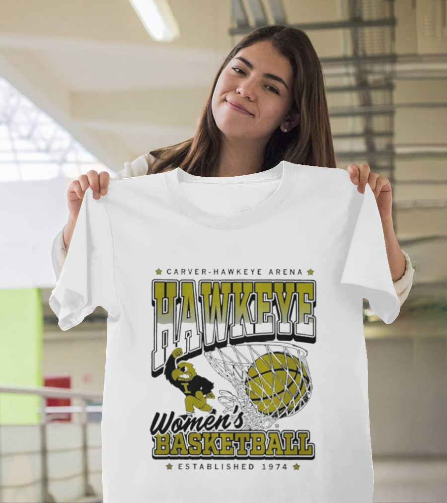 Hawkeye Women’s Basketball Established 1974 Carver Hawkeye Arena T-Shirt