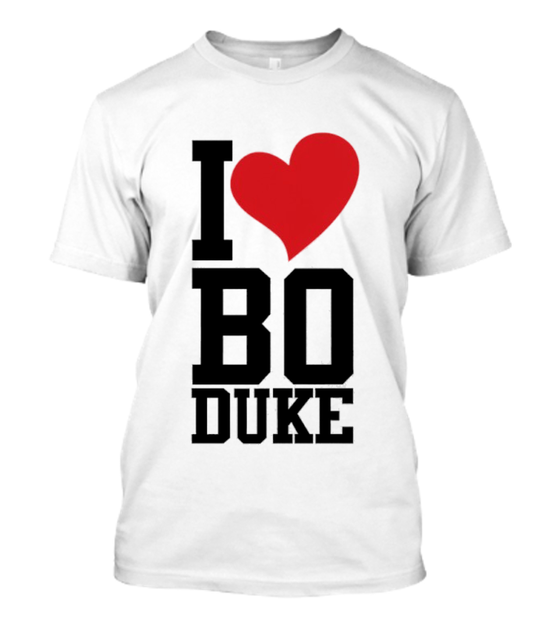 I Love Bo Duke Red Heart Classic Fan T-Shirt