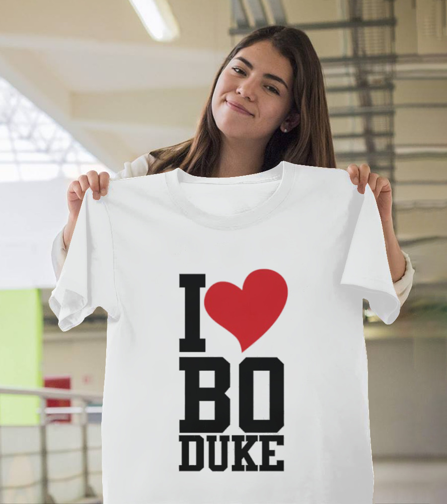 I Love Bo Duke Red Heart Classic Fan T-Shirt