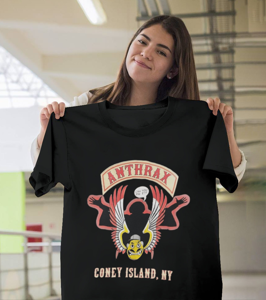 Anthrax Coney Island NY Can You Dig It Wings T-Shirt