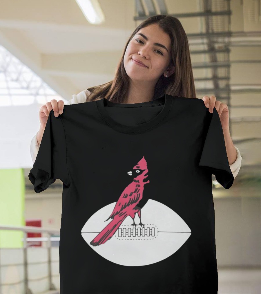 Arizona Cardinals Bird On Football T-Shirt