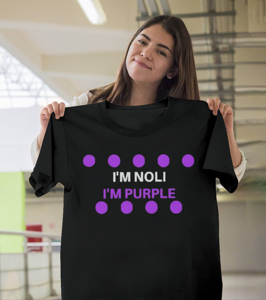 I'm Noli I'm Purple Dotted T-Shirt
