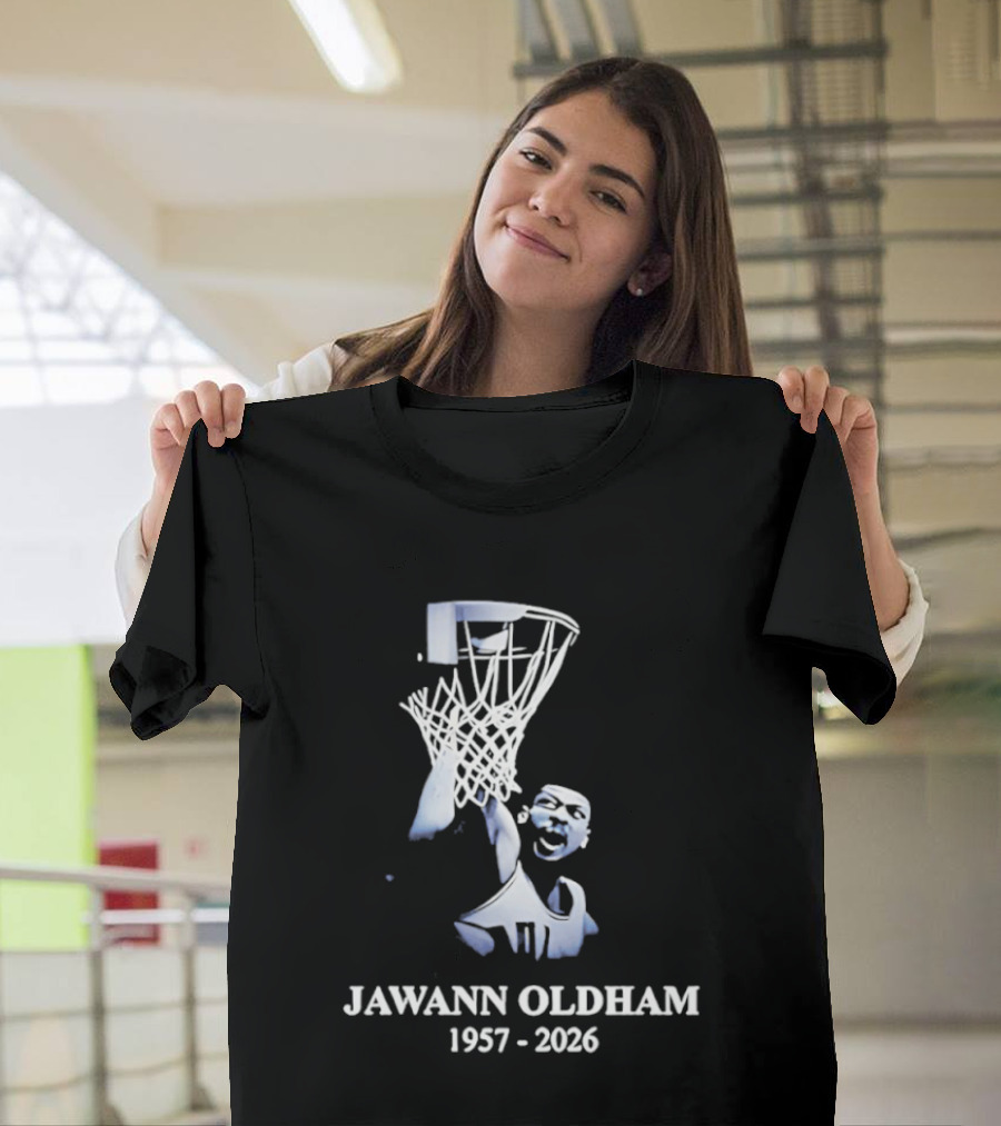 Jawann Oldham 1957 2026 Basketball Dunking T-Shirt
