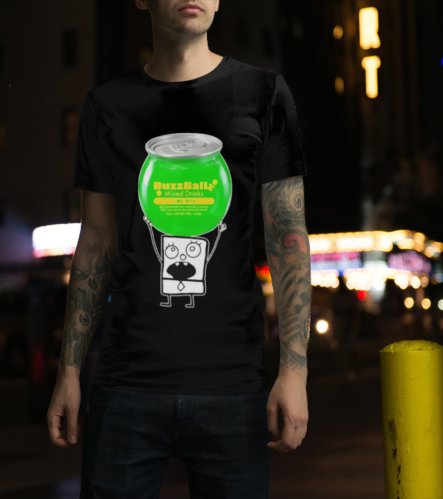 Doodlebob With BuzzBallz Lime Rita Mixed Drinks Can T-Shirt