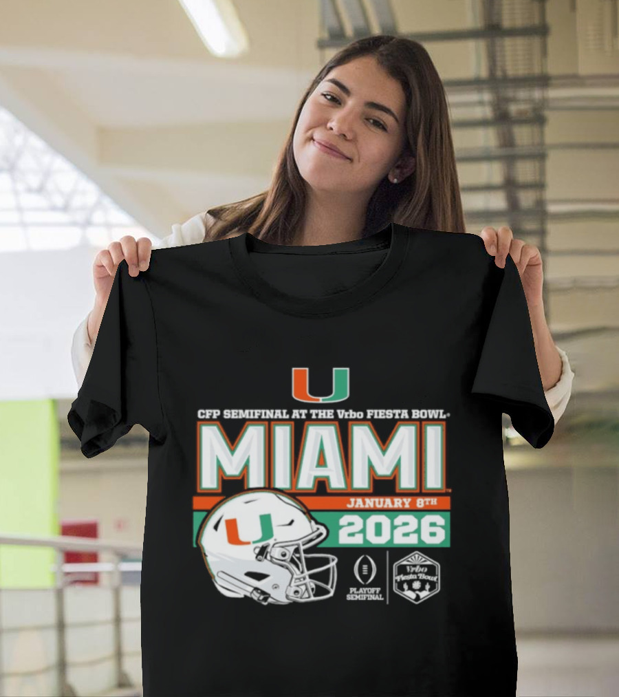 CFP Semifinal Vrbo Fiesta Bowl Miami Hurricanes January 8th 2026 T-Shirt