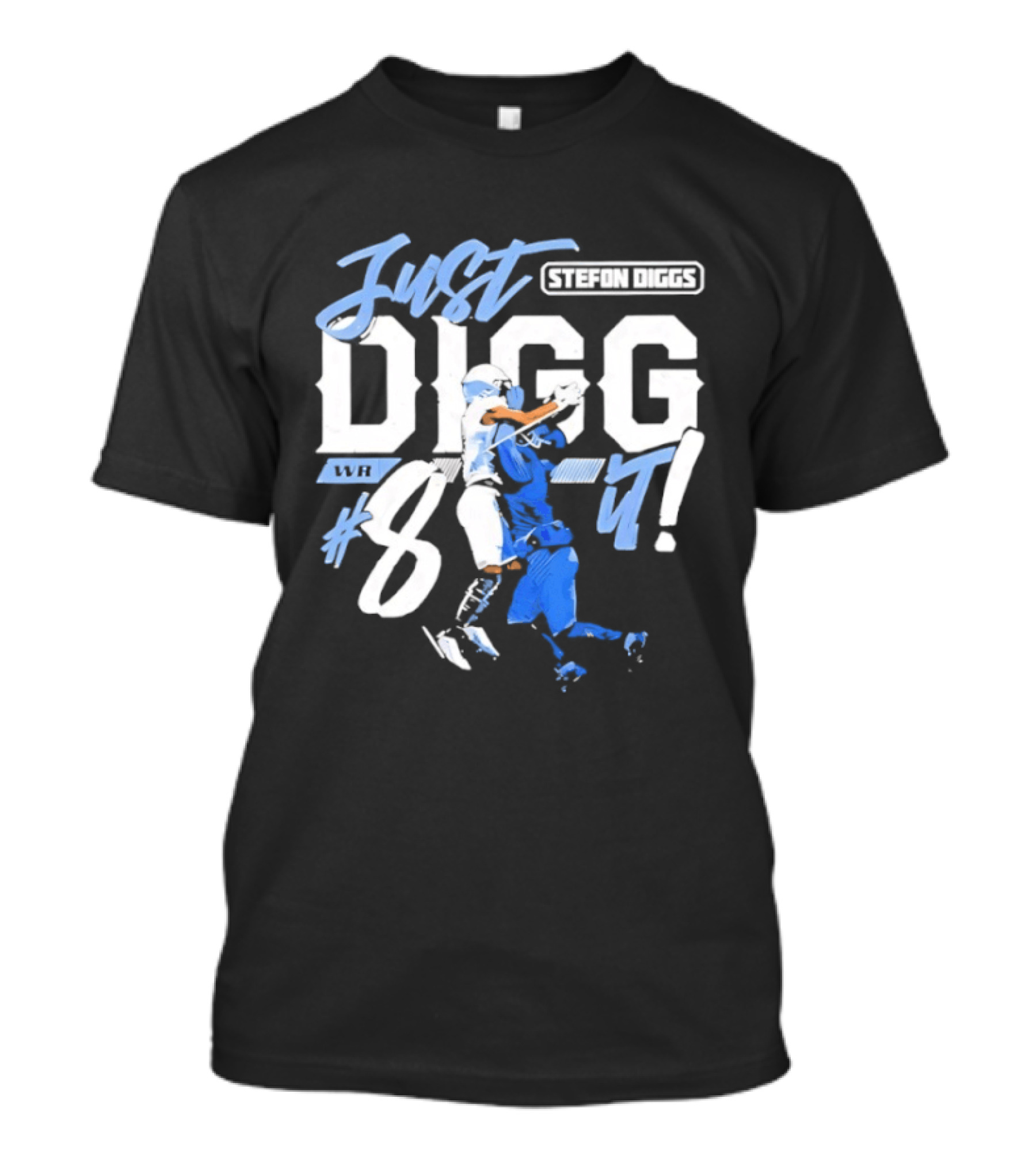 Stefon Diggs Just Digg It Number 14 Football Action T-Shirt