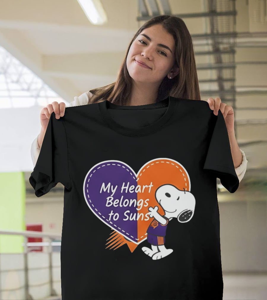 My Heart Belongs To Suns Snoopy Phoenix Suns Valentine 2026 T-Shirt