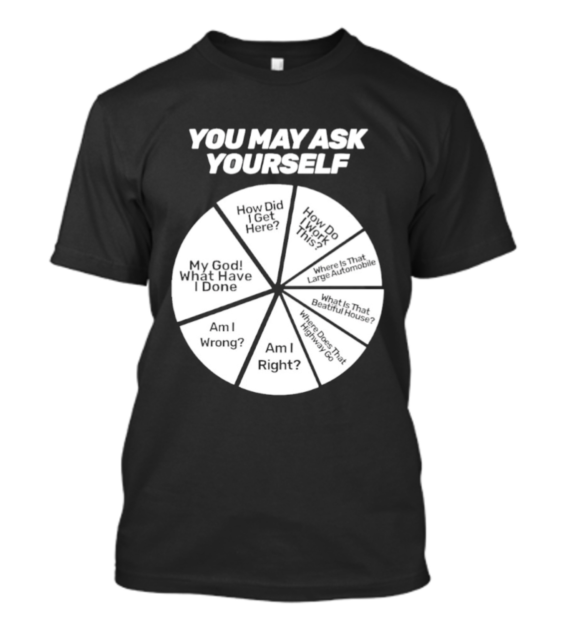 You May Ask Yourself Wheel My God What Have I Done How Did I Get Here Am I Wrong T-Shirt