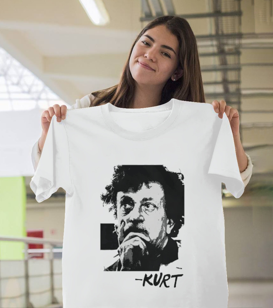 Kurt Vonnegut Vintage Portrait Signature T-Shirt