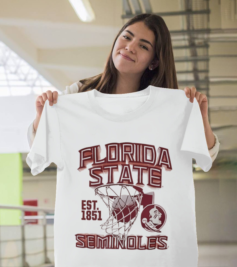 Florida State Seminoles Basketball Est 1851 Vintage Hoop T-Shirt