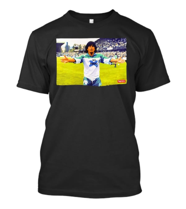 Supreme Diego Maradona No Drug Soccer Legend Iconic Image T-Shirt