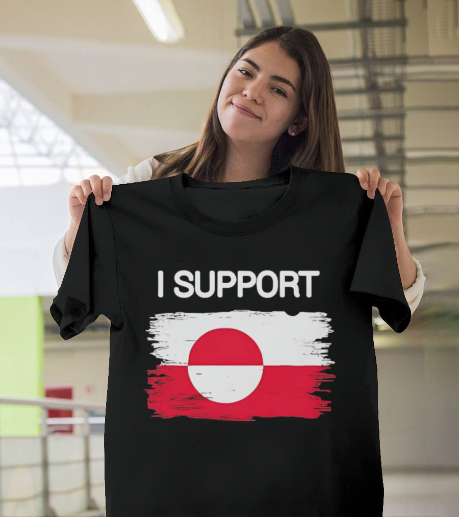 I Support Greenland Flag Design Make Amireca Go Away T-Shirt