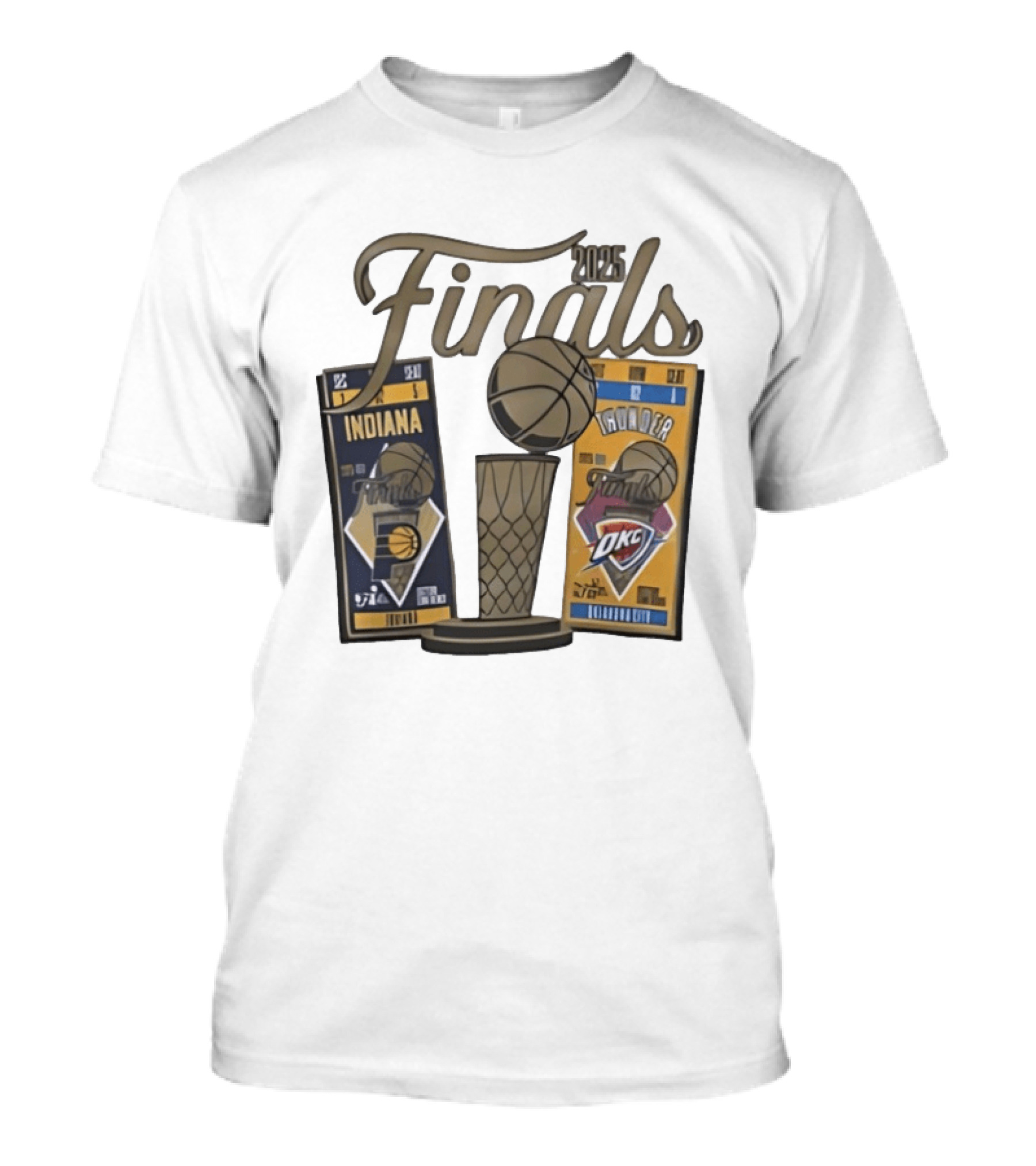 2025 Finals Indiana Pacers Vs Oklahoma City Thunder Tickets Stadium Basketball T-Shirt