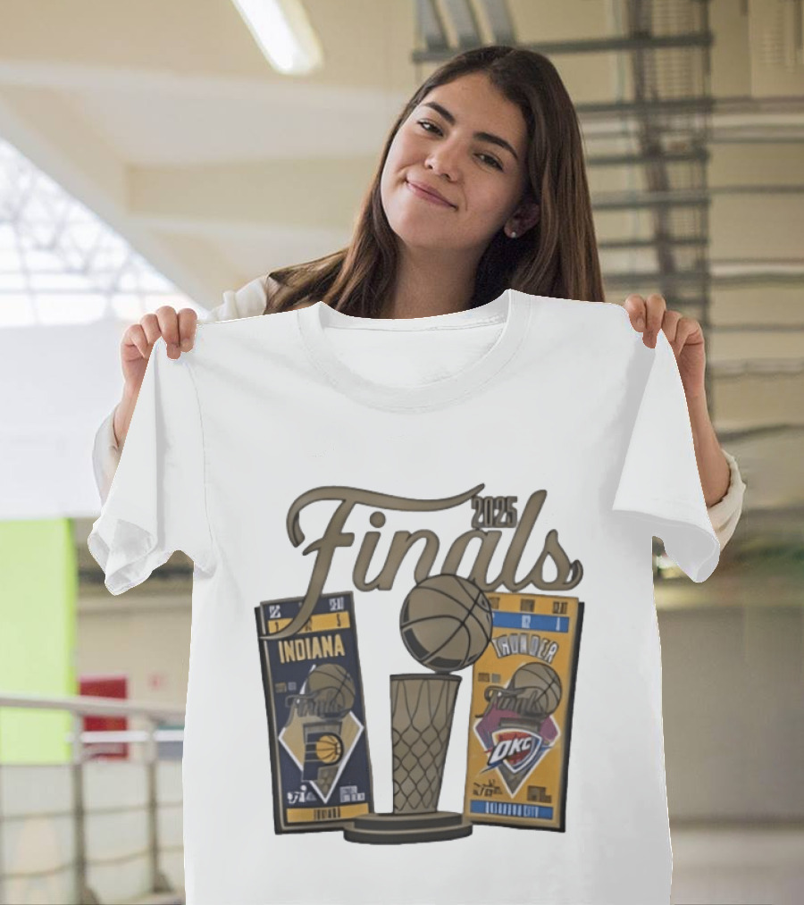 2025 Finals Indiana Pacers Vs Oklahoma City Thunder Tickets Stadium Basketball T-Shirt