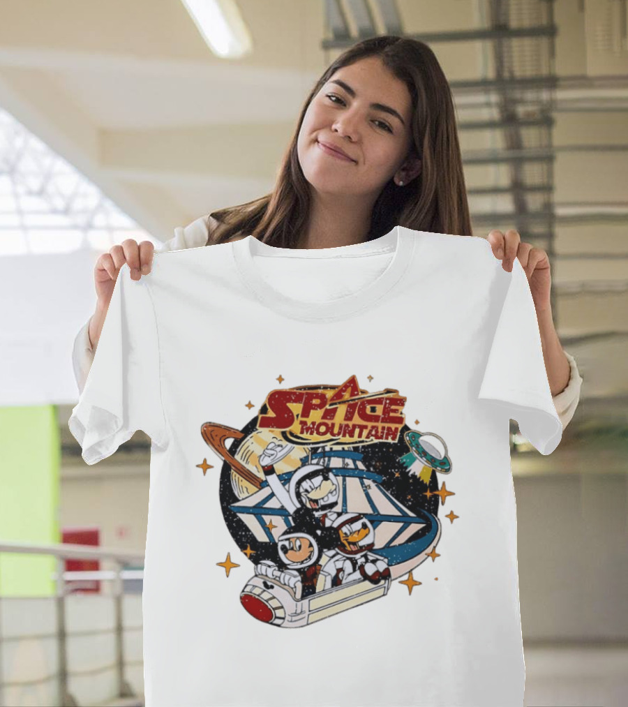 Space Mountain Magic Kingdom Mouse And Friends Retro Galactic Adventure T-Shirt