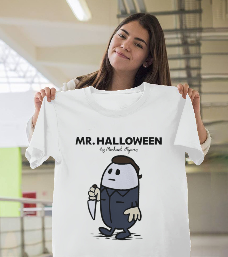 Mr Halloween By Michael Myers Knife T-Shirt
