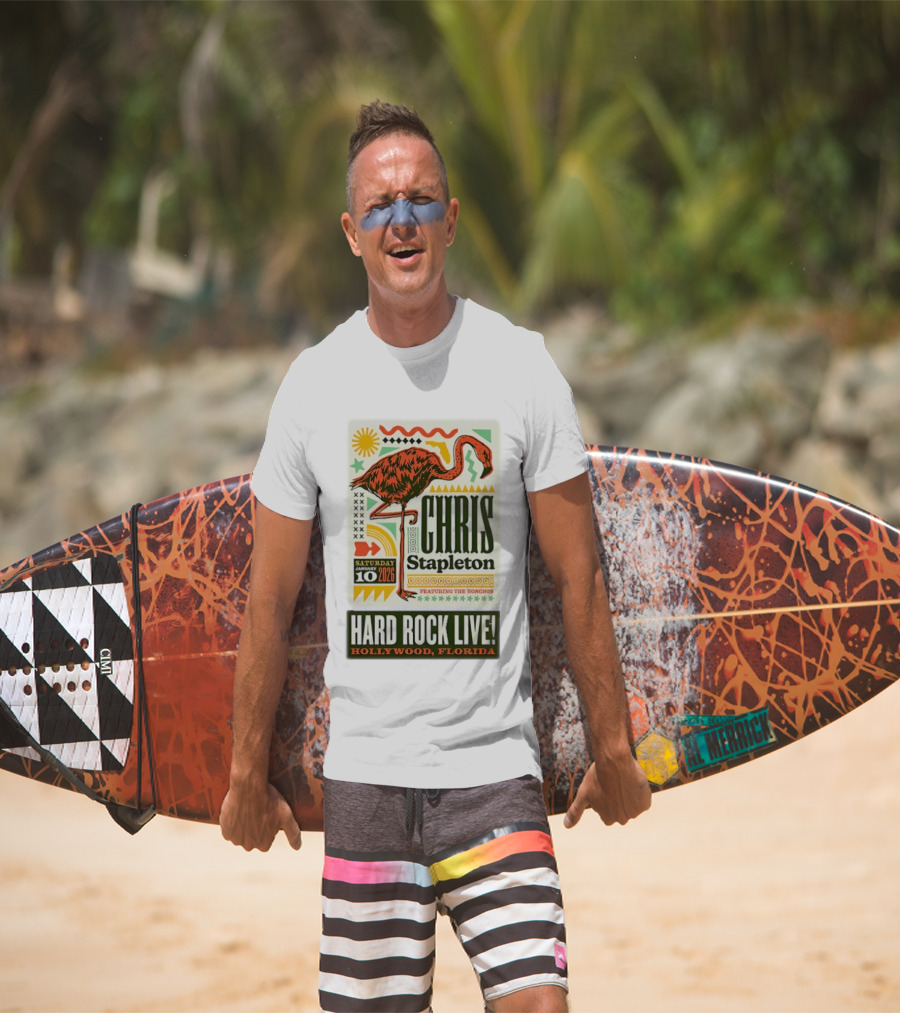 Chris Stapleton Featuring The Honchos Hard Rock Live Hollywood Florida January 10 2026 T-Shirt