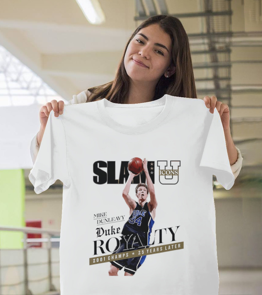Slam U Mike Dunleavy Duke Royalty 2001 Champs 25 Years Later T-Shirt