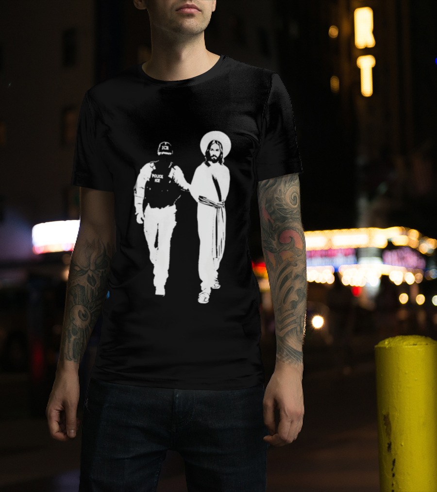 Anti Ice Jesus Arrested Iconic T-Shirt