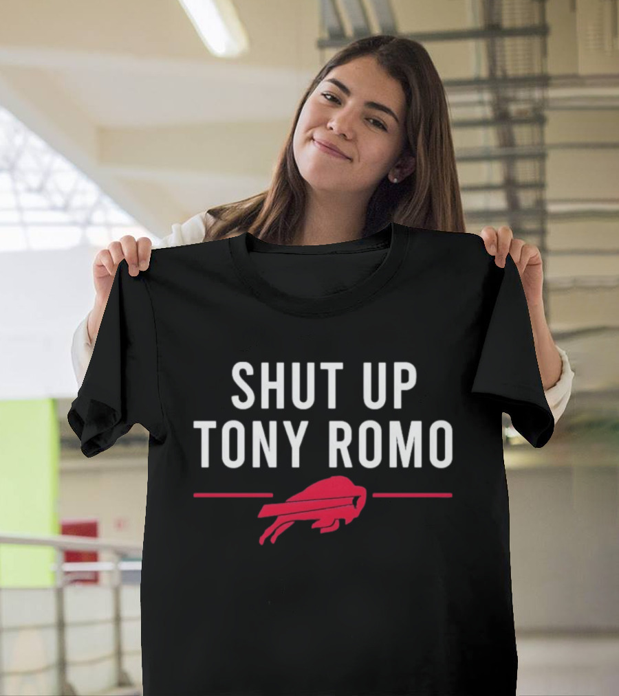 Buffalo Bills Shut Up Tony Romo Statement Red Buffalo T-Shirt