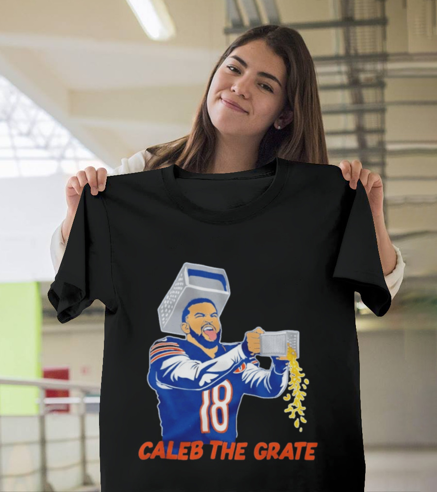 Caleb Williams Cheese Grater Caleb The Grate Chicago Football 18 T-Shirt