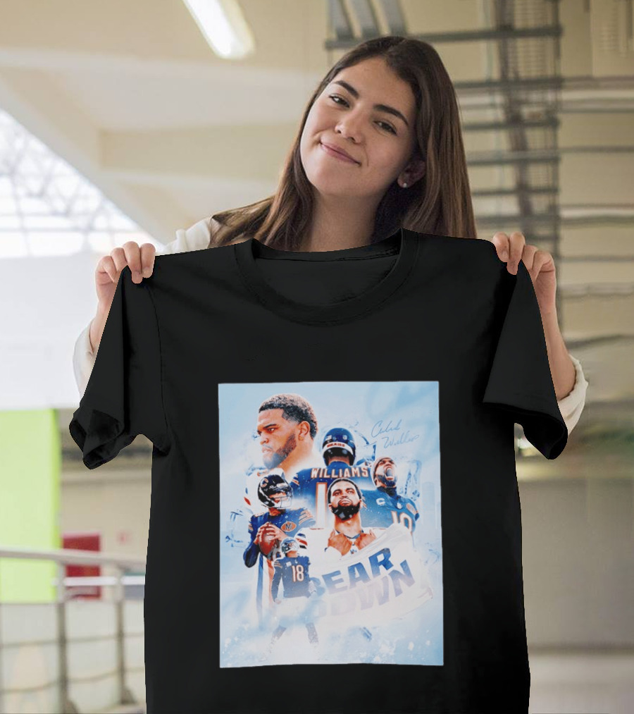 Caleb Williams Bear Down Chicago Quarterback Leadership T-Shirt