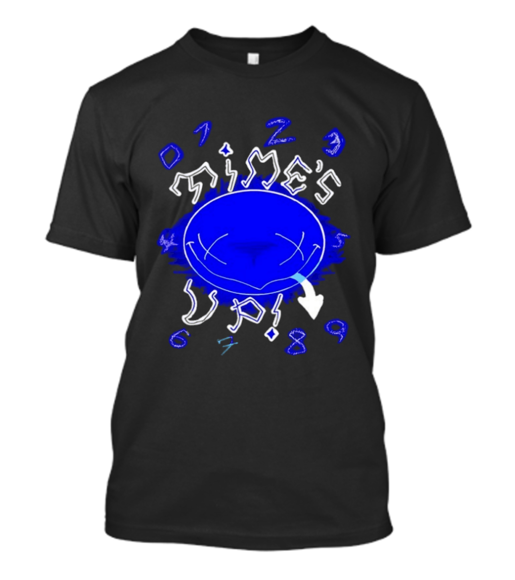 Times Up Design Kookoo Grace Numbers Blue T-Shirt