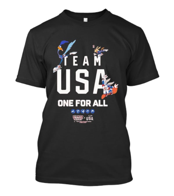 Team USA One For All Looney Tunes Bugs Bunny Road Runner Collab T-Shirt