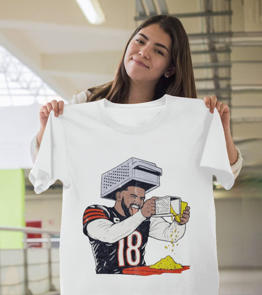 Caleb Williams Cheese Grater Chicago Bears Football Comedy T-Shirt