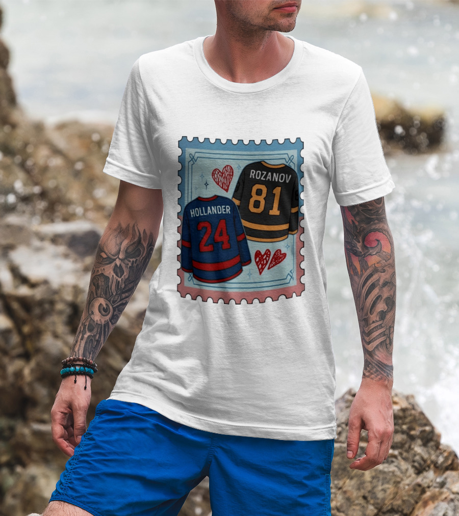 Hollander Rozanov 24 81 Hockey Romance Stamp T-Shirt