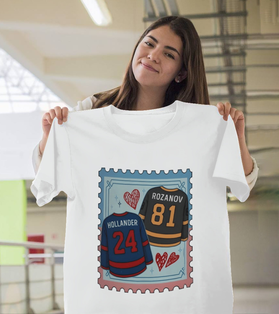 Hollander Rozanov 24 81 Hockey Romance Stamp T-Shirt