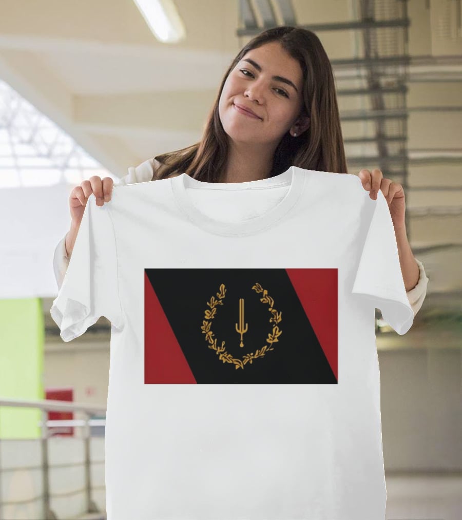 Black American Heritage Flag Laurel Wreath And Torch T-Shirt