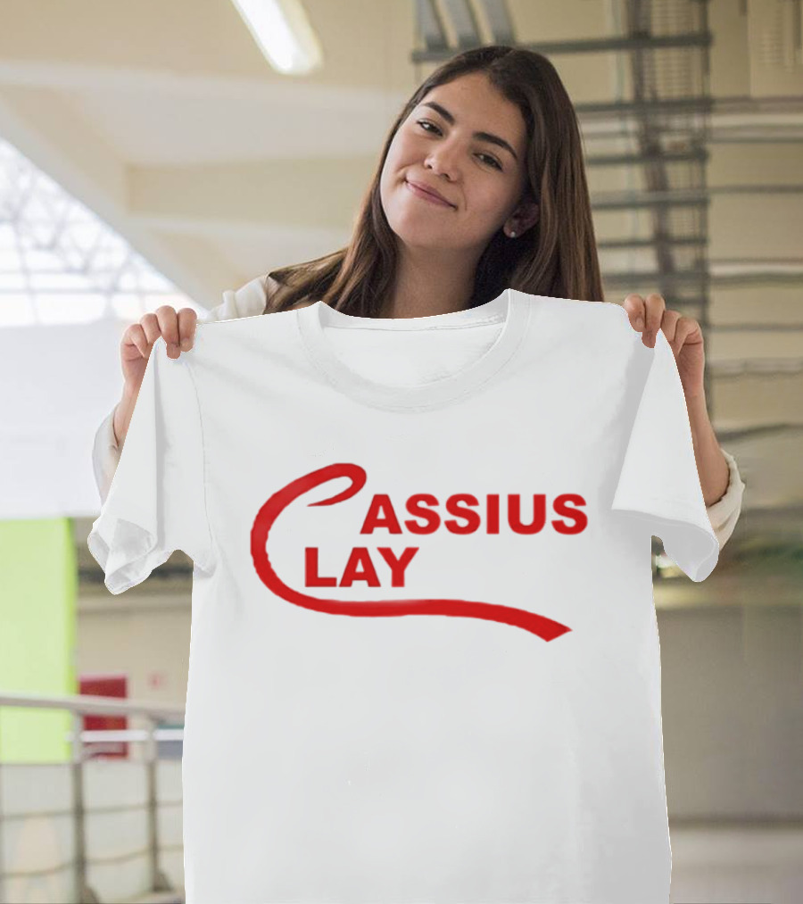 Cassius Clay Muhammad Ali Red Text Stylish Nostalgic T-Shirt