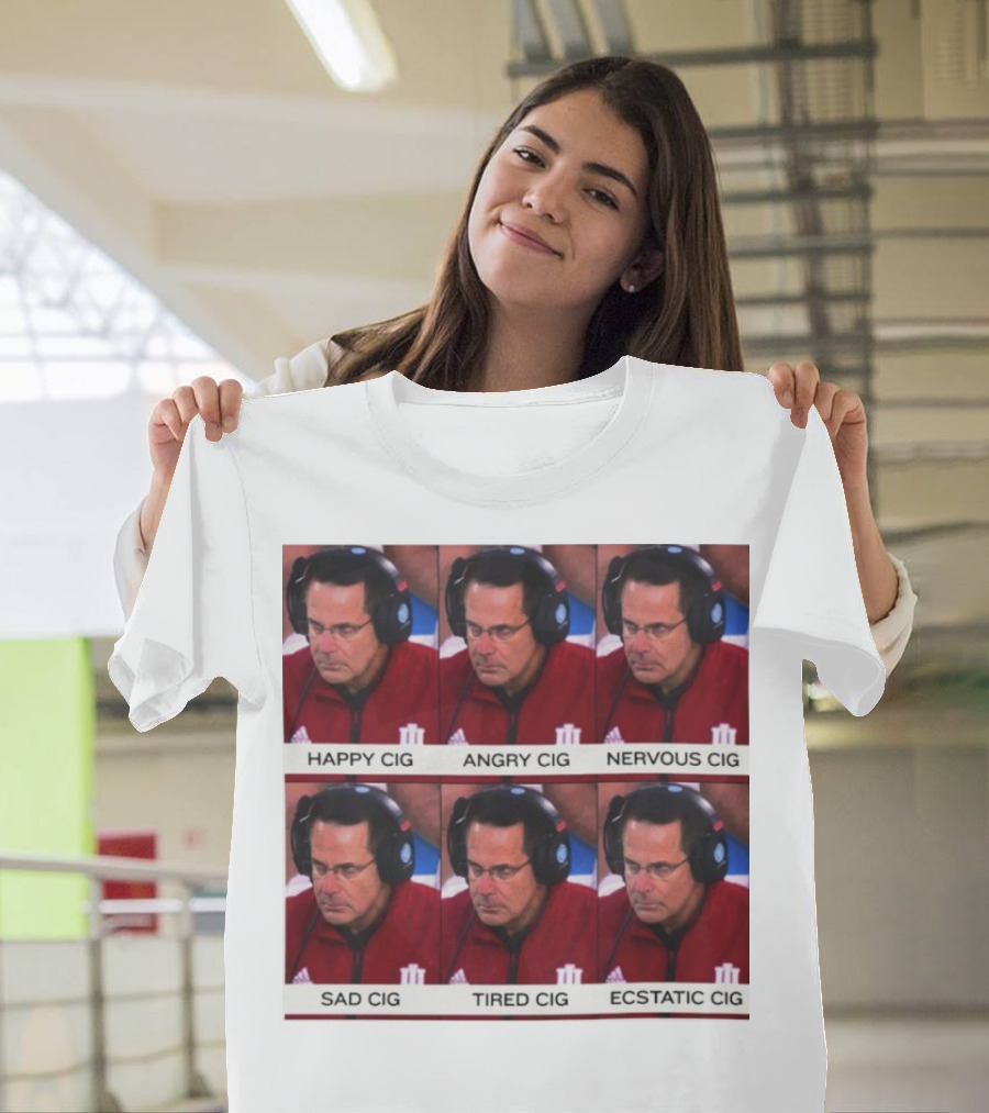 Coach Cignetti Happy Angry Nervous Sad Tired Ecstatic Meme T-Shirt