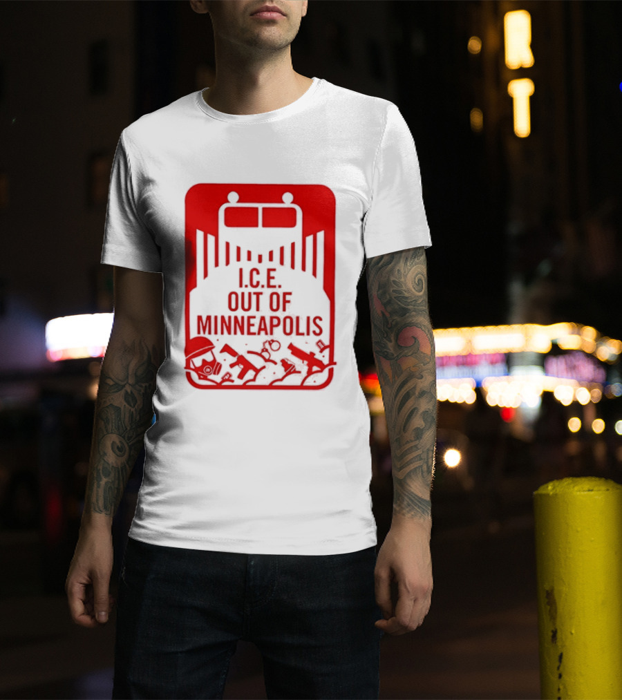 I.C.E. Out Of Minneapolis Protest Message T-Shirt