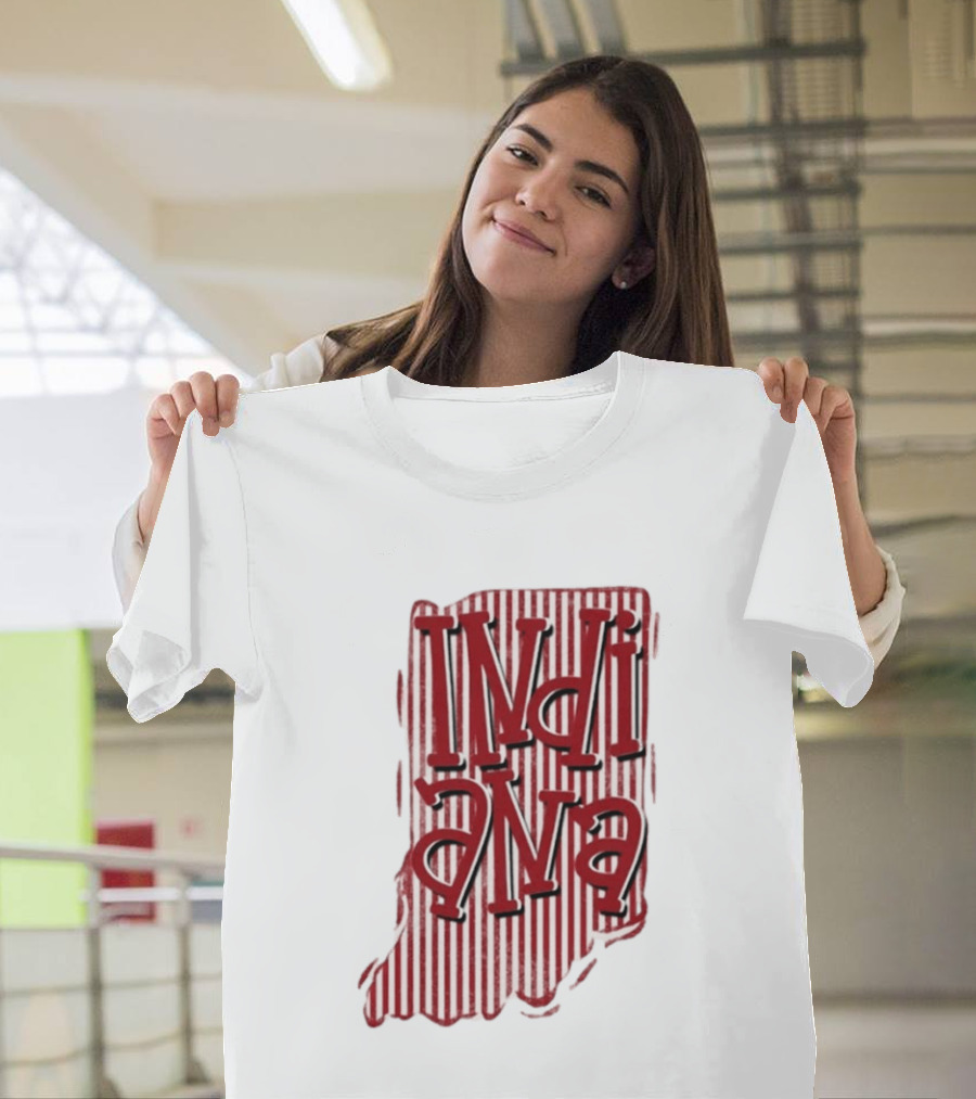 Indiana Stripe Hoosiers Football Indiana T-Shirt