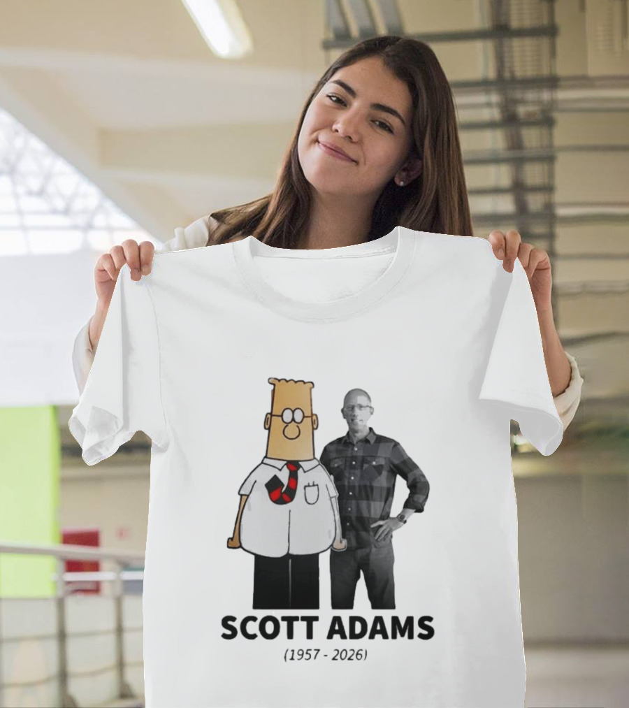 Scott Adams 1957 2026 Cartoon T-Shirt