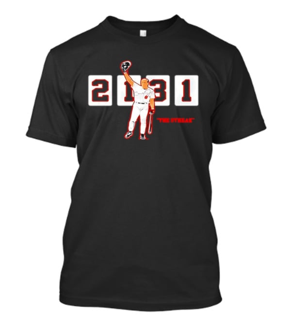 Cal Ripken Jr 2131 The Streak Baltimore Orioles Caricature Baseball Legend T-Shirt