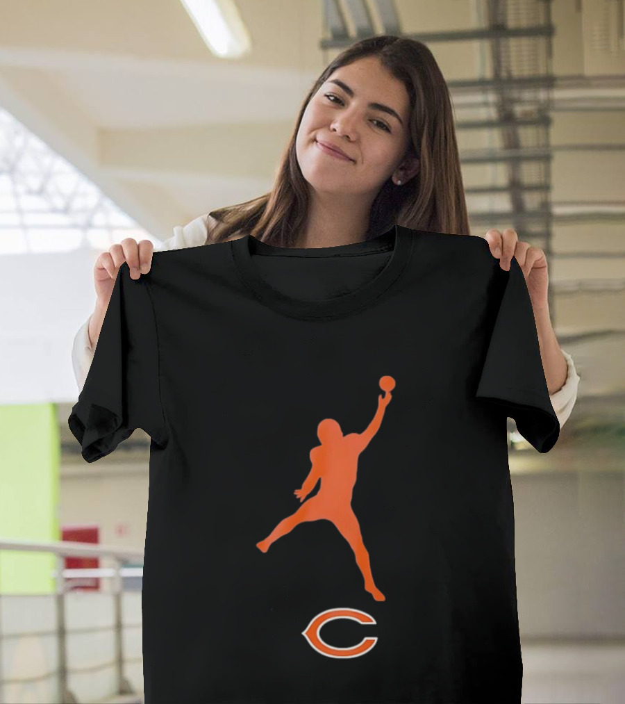 Caleb Williams The Iceman Chicago Jump Pass Football T-Shirt