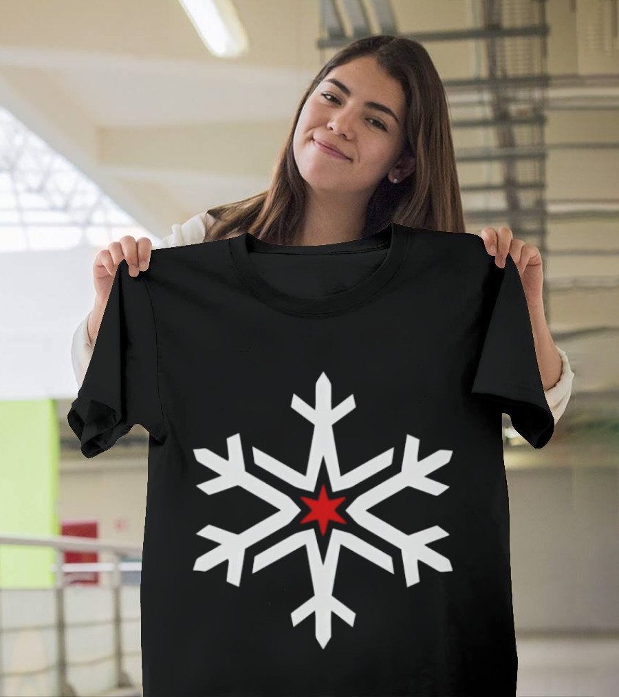 Chicago Iceman Snowflake Red Star T-Shirt