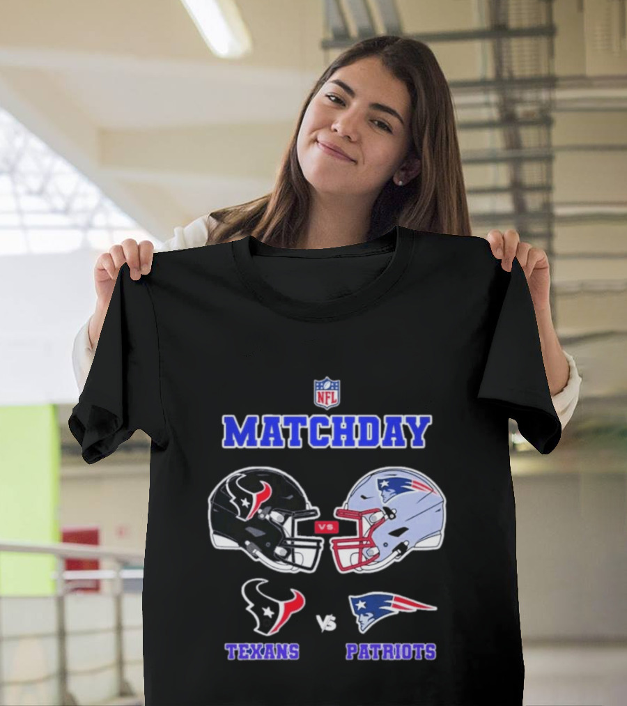 NFL Matchday Houston Texans Vs New England Patriots January 18 Gillette Stadium Rivalry Edition T-Shirt