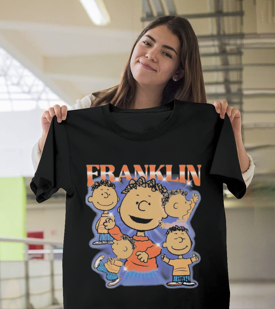 Peanuts Franklin Cartoon Character Classic Nostalgic Illustrations T-Shirt