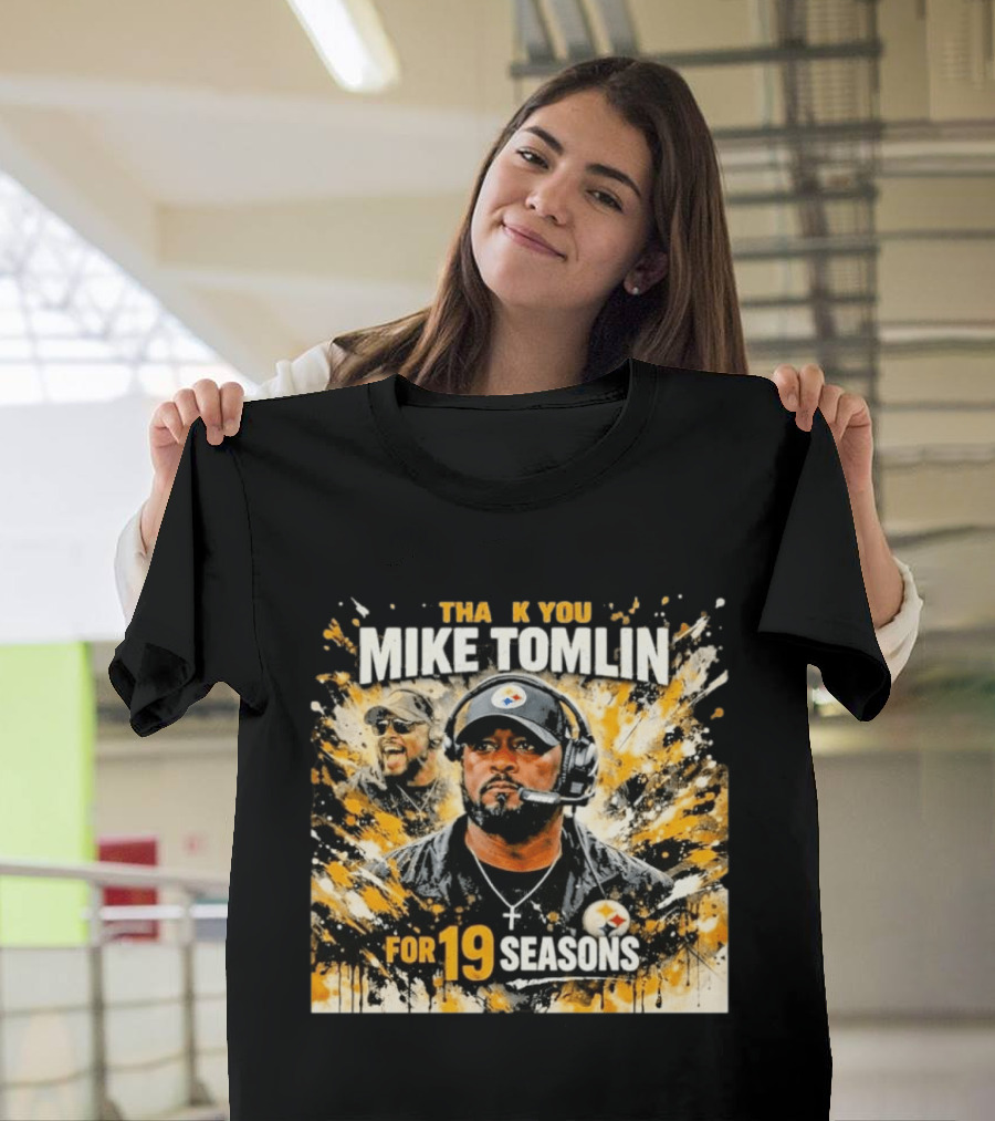 Pittsburgh Steelers Thank You Mike Tomlin For 19 Seasons T-Shirt