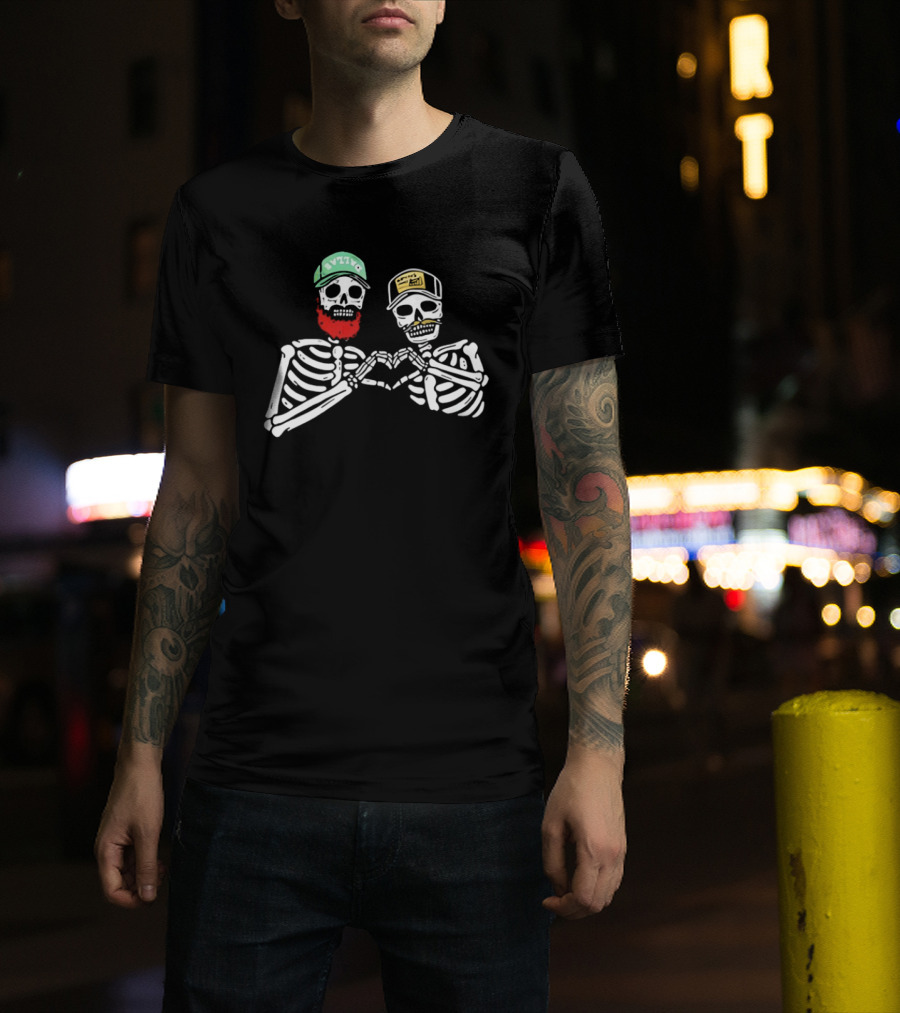 Post Malone Skeleton Avzyne Morgan Heart Hand T-Shirt