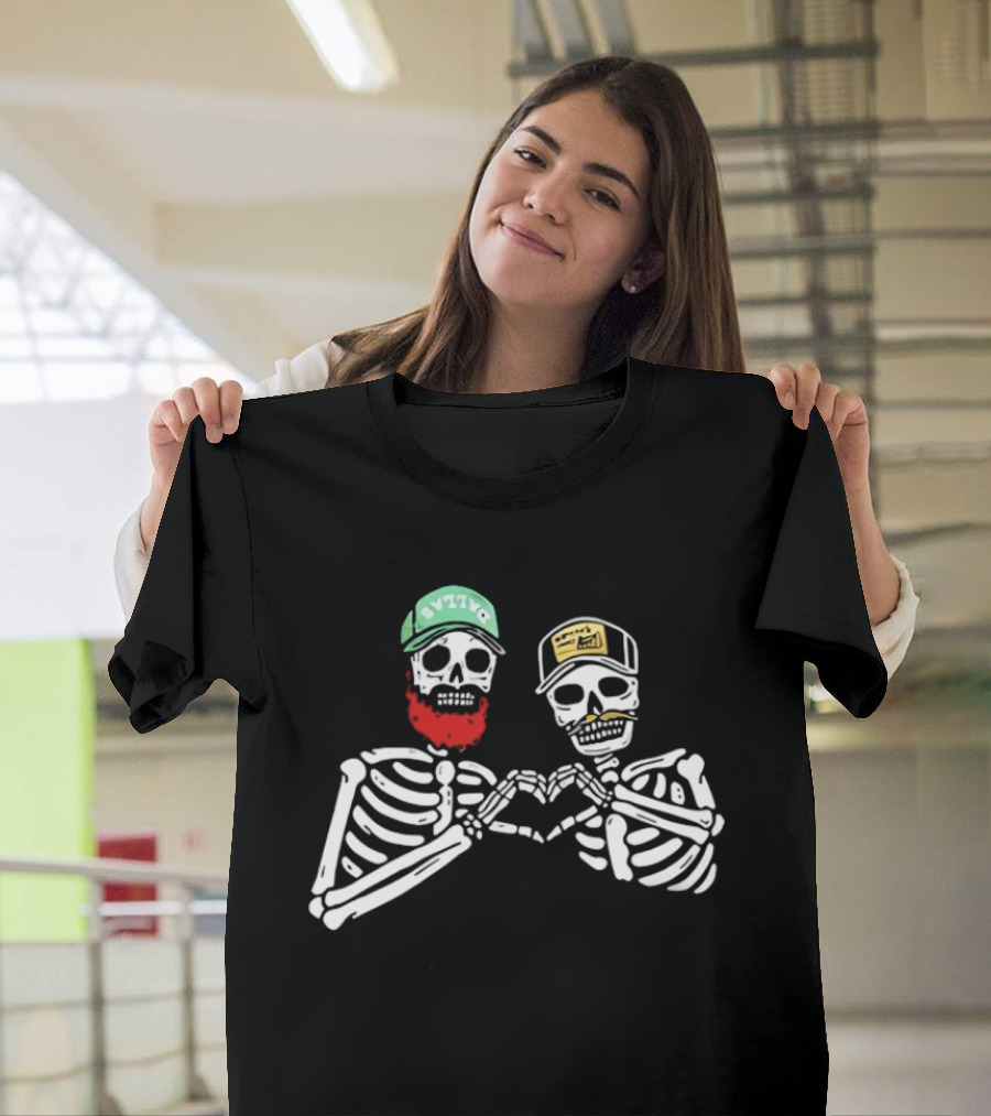 Post Malone Skeleton Avzyne Morgan Heart Hand T-Shirt