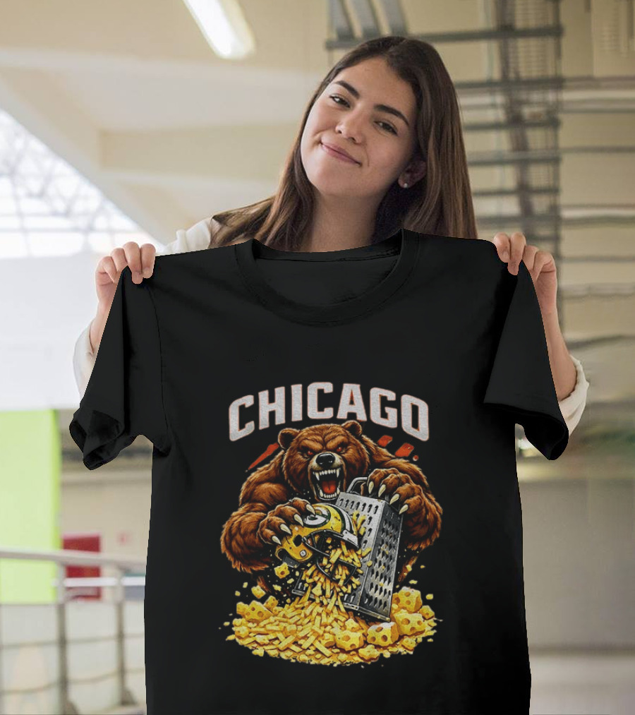 Chicago Bears Football Cheese Grater Green Bay Packers Football Rivalry 2025 T-Shirt